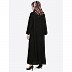 A line Casual Abaya - Black